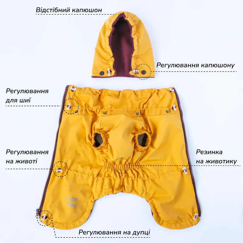 Вітровка для такс Hat-Dog куркума — фото 6